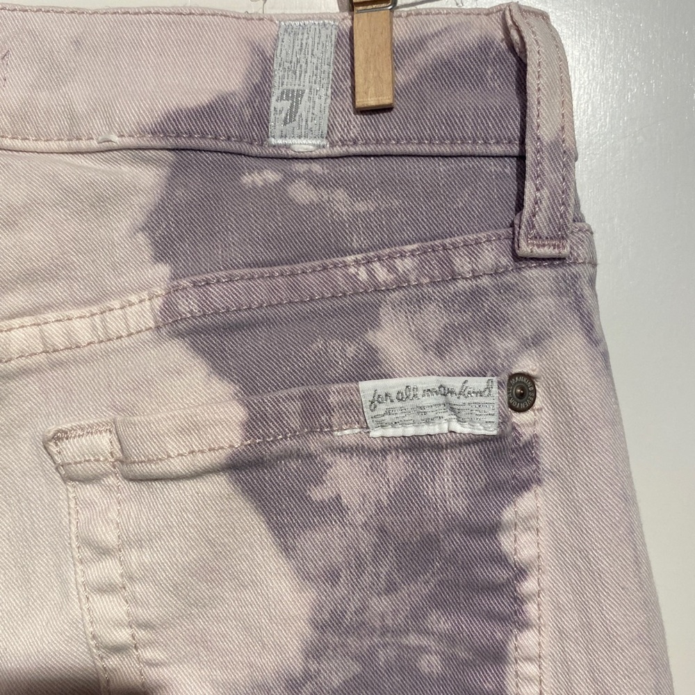 7 For All Mankind Purple Tie Dye Jeans - Size 25 - Picture 5 of 6